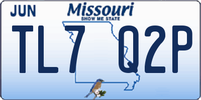MO license plate TL7Q2P