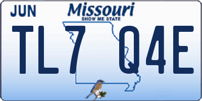 MO license plate TL7Q4E