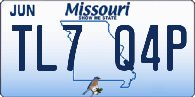 MO license plate TL7Q4P