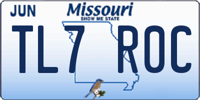 MO license plate TL7R0C