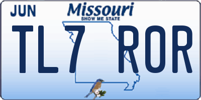 MO license plate TL7R0R
