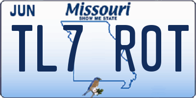 MO license plate TL7R0T