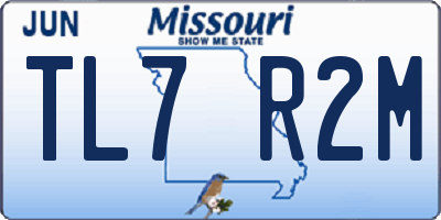 MO license plate TL7R2M