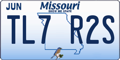 MO license plate TL7R2S