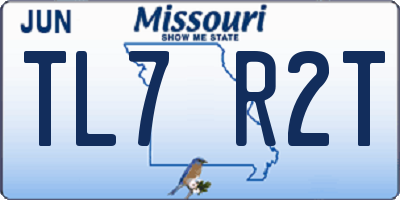 MO license plate TL7R2T