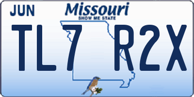 MO license plate TL7R2X