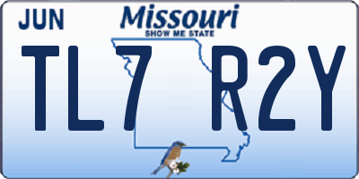 MO license plate TL7R2Y