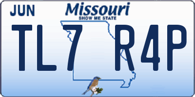 MO license plate TL7R4P