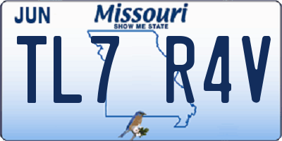 MO license plate TL7R4V