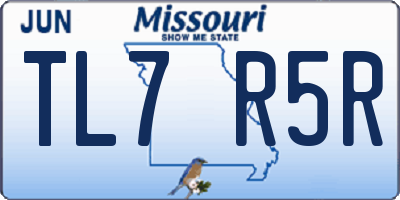 MO license plate TL7R5R