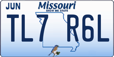 MO license plate TL7R6L