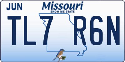 MO license plate TL7R6N