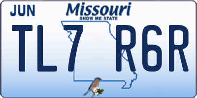MO license plate TL7R6R