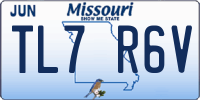 MO license plate TL7R6V