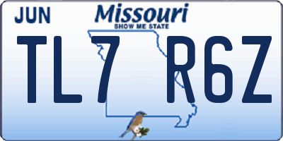 MO license plate TL7R6Z