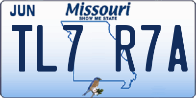 MO license plate TL7R7A