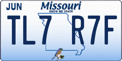 MO license plate TL7R7F