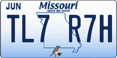 MO license plate TL7R7H