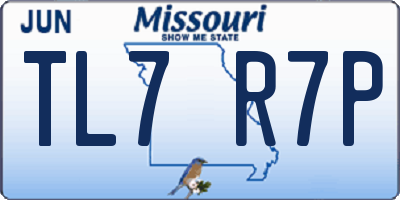 MO license plate TL7R7P