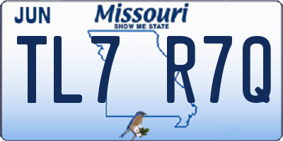 MO license plate TL7R7Q