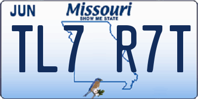 MO license plate TL7R7T