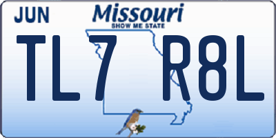 MO license plate TL7R8L
