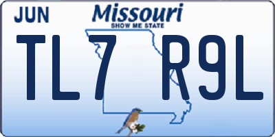 MO license plate TL7R9L