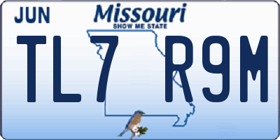 MO license plate TL7R9M