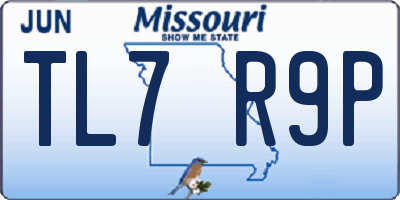 MO license plate TL7R9P