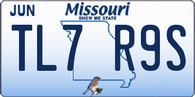 MO license plate TL7R9S