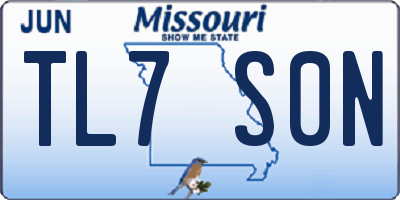 MO license plate TL7S0N