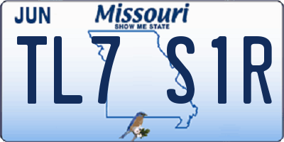 MO license plate TL7S1R