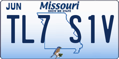 MO license plate TL7S1V