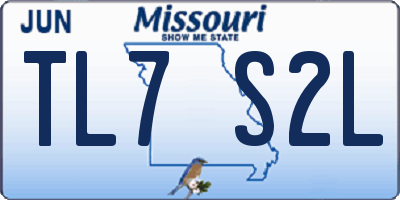MO license plate TL7S2L