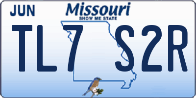 MO license plate TL7S2R