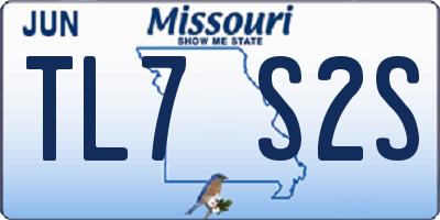 MO license plate TL7S2S