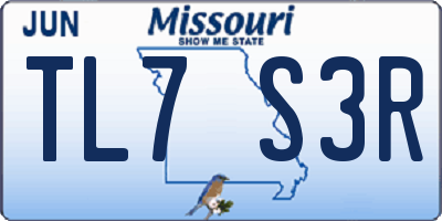 MO license plate TL7S3R