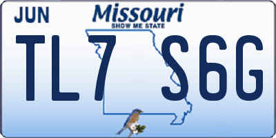 MO license plate TL7S6G