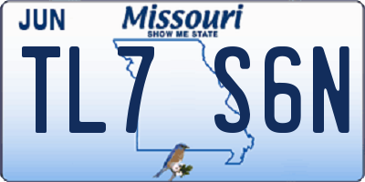 MO license plate TL7S6N