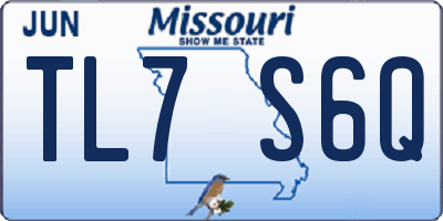 MO license plate TL7S6Q