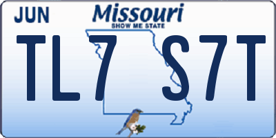 MO license plate TL7S7T