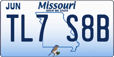 MO license plate TL7S8B