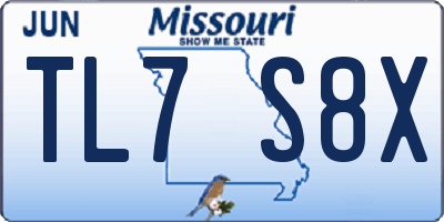 MO license plate TL7S8X