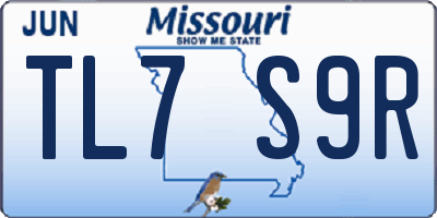 MO license plate TL7S9R