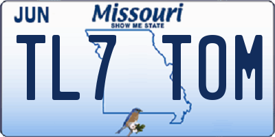 MO license plate TL7T0M