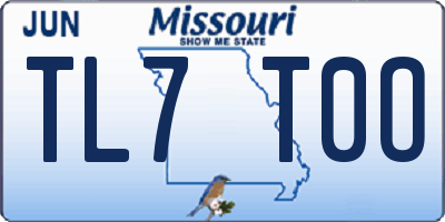 MO license plate TL7T0O