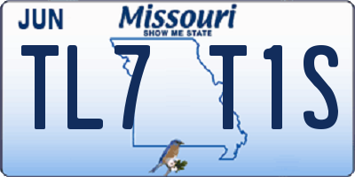 MO license plate TL7T1S