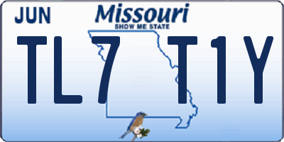 MO license plate TL7T1Y