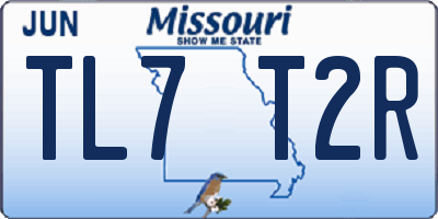 MO license plate TL7T2R