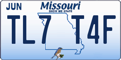 MO license plate TL7T4F